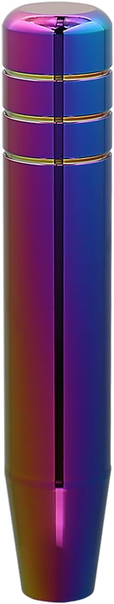 Long Shift Knob Weighted Aluminum Alloy Polished Metal Handle Gear Stick Shifter Knobs Transmission Lever Fit Most Cars Trucks SUV Automated Manual Vehicles Multicolored