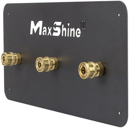 Maxshine Universal Foam Cannon Holder – Wall-Mounted Organizer for Garage & Mobile Detailing – Holds 3 Foam Cannons & Spray Bottles – Compatible with 1/4” Quick Connect