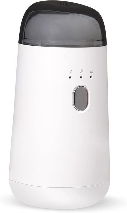 Waterless Diffuser for Essential Oil, Rechargeable Mini Aromatherapy Diffuser for Home & Car, Portable Cordless Design, Fits Car Cup Holder, 3 Mist Levels, 2-Hour Timer, Type-C Charging
