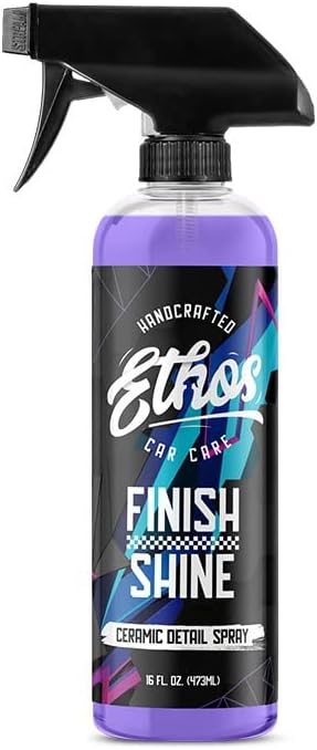 Ethos Finish Shine - Ceramic Detail Spray | Spray Wax For Car Detailing Quick Detail Car Wax | Waterless Car Cleaning | Clay Bar Lubricant | Ceramic Coating & Sealant Safe Top Coat