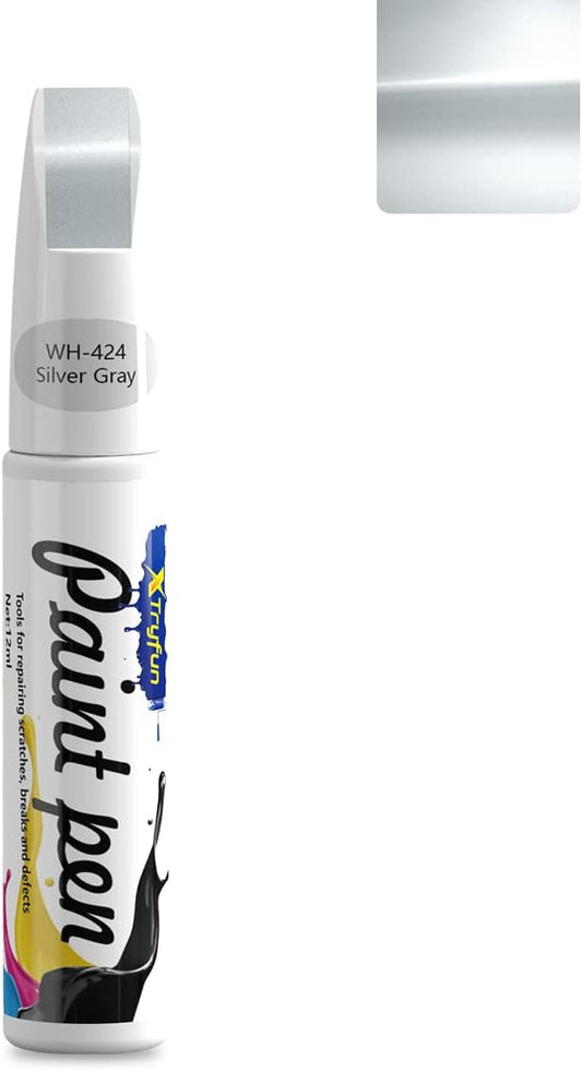 Touch Up Paint for Cars Paint Scratch Repair, Waterproof Auto Scratch Remover Pen (Silver Gray)