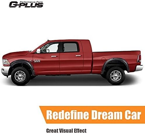 G-PLUS Fender FlaresCompatible with Dodge Ram 2500/3500 2010-2018, ONLY Fit for Fleetside Models with 76.3" 98.3" (6.4ft, 8.2ft) Bed, Not Fit Dually and Chassis Cab Models