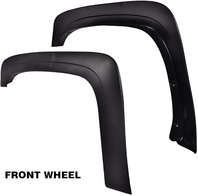 G-PLUS Fender Flares Compatible with Chevy Silverado 1500 2007-2013/Fit Silverado 2500HD 3500HD 2007-2014 Fleetside 78.0"/97.6" Long Bed Factory Style Textured Wheel Cover Trim Protector 4pcs