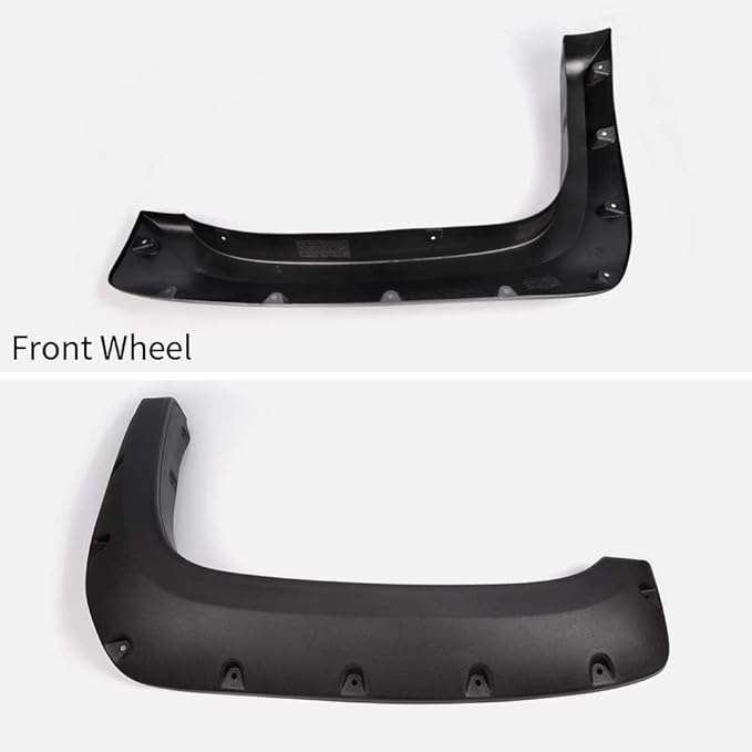 PIT66 Fender Flares, Fit Chevy Silverado 1500 2007-2013(ONLY Fit 5.8' Short Bed) (NOT Fit 07 Classic Models,Not Fit GMC Sierra), Rugged Textured Pocket Riveted Style Black Wheel Flares Set, 4 Pcs