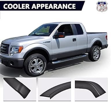 PIT66 Fender Flares, Compatible with 2009-2014 Ford F150 Styleside(NOT For Platinum and Raptor models), Black Factory Style Wheel Flares Set, 4 Pcs