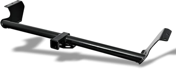 Class 3 III Black 2" Receiver Tube Rear Bumper Trailer Tow Hitch Towing Mount Compatible with 99-17 Honda Odyssey