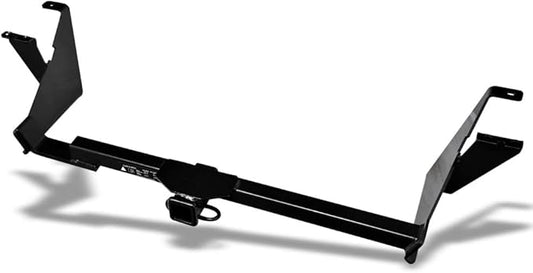 Class 3 III Black 2" Receiver Tube Rear Bumper Trailer Tow Hitch Towing Mount Compatible with 04-07 Dodge Caravan/Grand Caravan/Chrysler Town & Country with Stow-n-Go