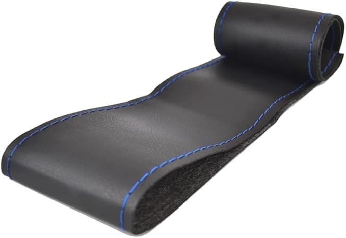 AUTOXBERT 38cm/15 Inch Hand Sewing Steering Wheel Cover Breathable Anti-Slip Leather Steering Wheel Cover for Nissan Qashqai Toyota Camry RAV4 VW Golf