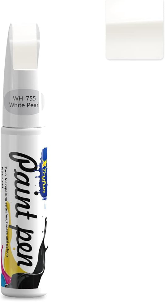 Touch Up Paint for Cars Paint Scratch Repair, Waterproof Auto Scratch Remover Pen (White Pearl)