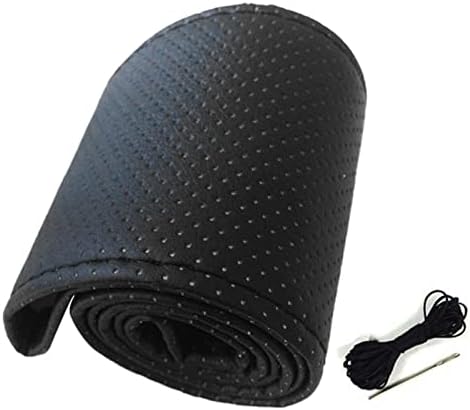 Steering Wheel Cover 38cm Fit Hand Sewn Microfiber Leather Car Steering Wheel Cover for Most Vehicles Non Slip Comfortable Driving Grip