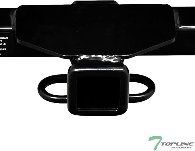 Class 3 III Black 2" Receiver Tube Rear Bumper Trailer Tow Hitch Towing Mount Compatible with 04-07 Dodge Caravan/Grand Caravan/Chrysler Town & Country with Stow-n-Go