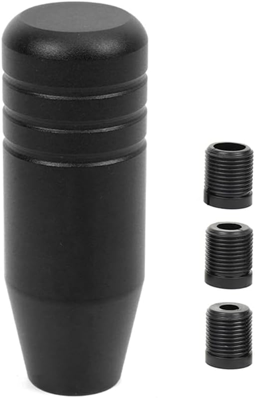 muge racing Universal 3.5inch Aluminum Alloy Shift Knob, Heavy Duty Car Gear Lever Stick Shifter Handle fit Most Automatic Manual Vehicle Black