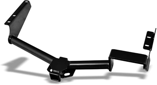 Class 3 III Black 2" Receiver Tube Rear Bumper Trailer Tow Hitch Towing Mount Compatible with 08-13 Toyota Highlander