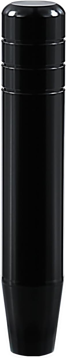 Long Shift Knob Weighted Aluminum Alloy Polished Metal Driving Handle Stick Gear Shifter Knobs Transmission Lever Fit Most Cars Trucks SUV Automated Manual Vehicles Black