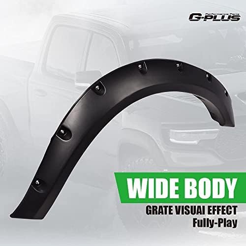 G-PLUS Fender Flares Compatible with Dodge Ram 2500/3500 2010-2018, ONLY Fit for Fleetside Models with 76.3" 98.3" (6.4ft, 8.2ft) Bed, Not Fit Dually and Chassis Cab Models
