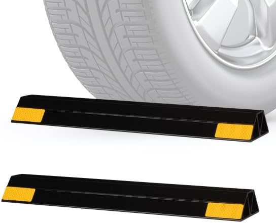 Stalwart Garage Parking Aid - 16-inch Garage Car Stop Indicator 2-Pack - Easy Peel and Stick Parking Stopper - Car Accessories