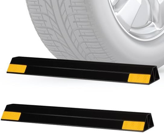 Stalwart Garage Parking Aid - 16-inch Garage Car Stop Indicator 2-Pack - Easy Peel and Stick Parking Stopper - Car Accessories