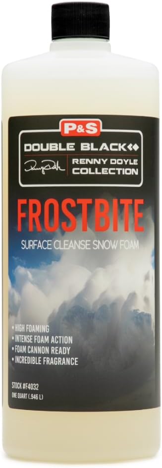 P&S Professional Detail Products Frostbite Surface Cleanse Snow Foam – High Foam Car Shampoo, Lifts Dirt & Contaminants, Safe for All Paint & Finishes, Perfect for Foam Cannon Use - 1 Quart