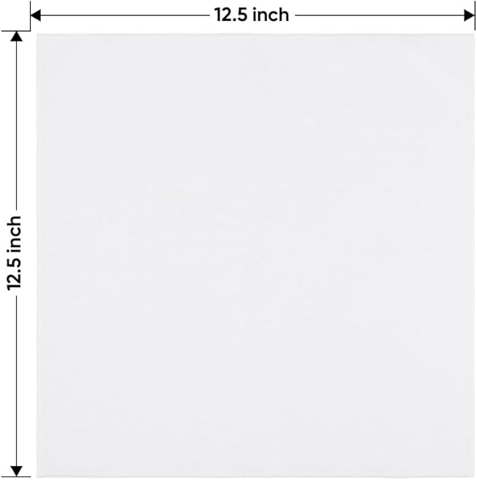 HOMEXCEL White Microfiber Cleaning Cloth 12 Pack, 12.5 x 12.5 inch Microfiber Towels for Cars, Ultra Absorbent Car Washing Cloth, Lint Free Streak Free Cleaning Rags for Car, Kitchen, and Window