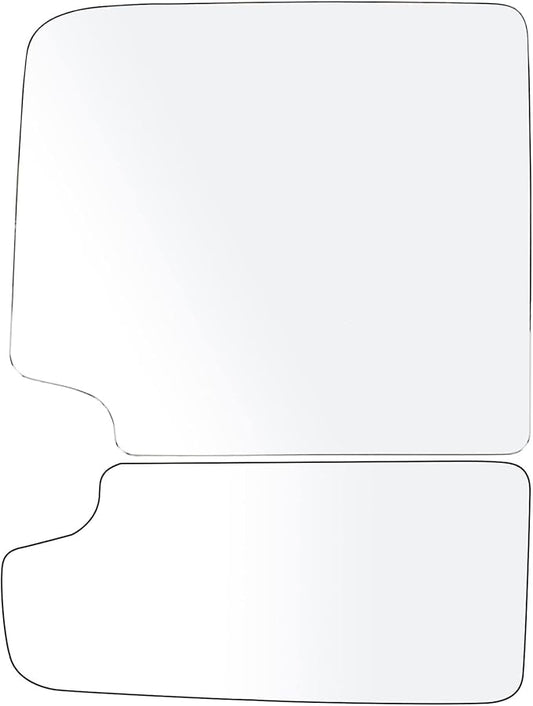 ECCPP Towing Mirror Glass 1988-1998 For Chevy/For GMC C1500/K1500 1988-2000 For Chevy/For GMC C2500/K2500/K3500 1988-2001 For Chevy C3500 Left Side Upper Flat And Lower Convex Glasses Mirror Glass