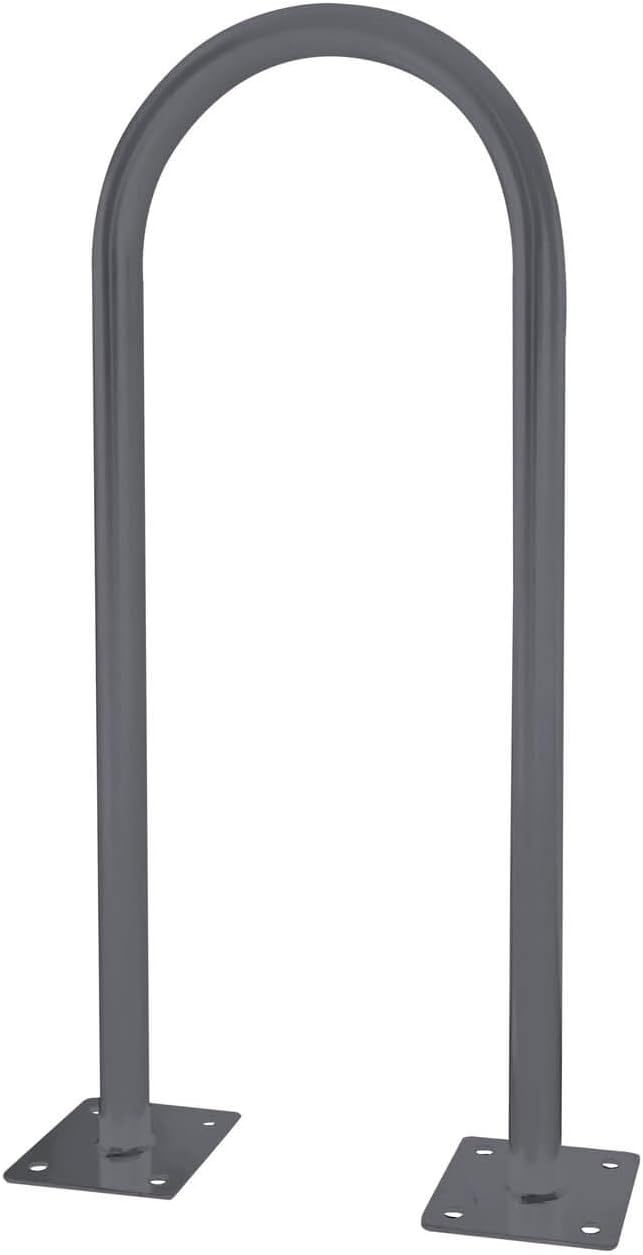Sandbaggy U Shaped Bike Rack - Outdoor, Commercial - Galvanized Steel - Surface/Ground Mounted (2, Gray)