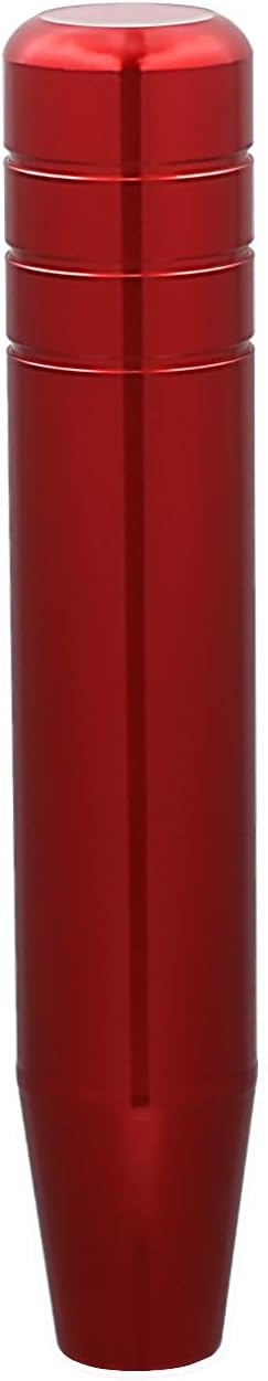 Long Shift Knob Weighted Aluminum Alloy Polished Metal Driving Handle Stick Gear Shifter Knobs Transmission Lever 7 inch Fit Most Cars Trucks SUV Automated Manual Vehicles Red