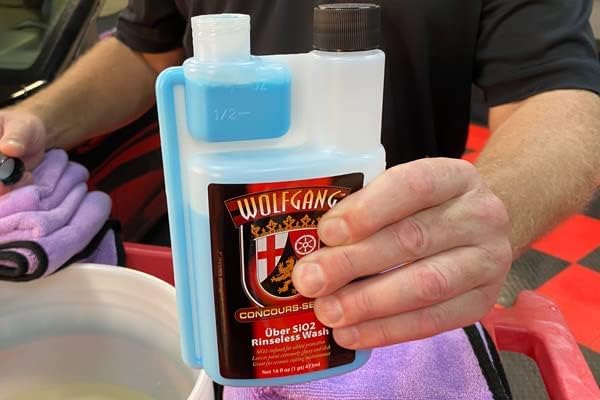 Wolfgang Uber SiO2 Rinseless Wash | Highly Concentrated Rinseless Formula | SiO2-Enhanced for Glossy, Slick Finish Without Water | WG-1650 | 16oz