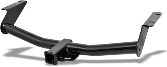 Class 3 III Black 2" Receiver Tube Rear Bumper Trailer Tow Hitch Towing Mount Compatible with 02-07 Jeep Liberty