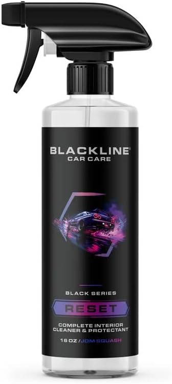 Blackline Luxury Scented Interior Cleaner Reset Deep Cleans & Deodorizes All Surfaces, pH-Neutral High-Foam Formula, Long-Lasting Premium Fragrance for Car - JDM Squash