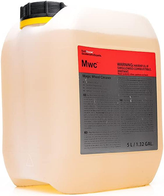KOCHCHEMIE Magic Wheel Cleaner - Powerful Rim and Rim Well Cleaner; Acid Free, Dissolves Iron Particles Using Visible Red Discoloration, Excellent Adhesion and Viscosity (5 Liters)
