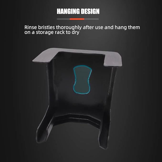 SPTA Ultra Soft Detailing Brush, Car Detail Brush, Orange Handle XL Synthetic Brush - Ultra Soft Bristles, Comes with Storage Rack, Covers Large Area Inside or Outside Vehicles