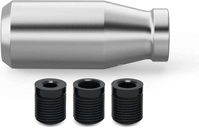 （Silver） Racing JDM Type-R Style 6 Speed Manual Universal Gear Shift Knobs Fit Compatible with Mazda Tacoma STi Nismo 2004 Honda Accord Subaru