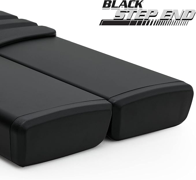 M-Auto 6" Running Boards Side Step Bars Compatible with 2019-2025 Chevy Silverado GMC Sierra 1500 2500HD 3500HD Extended Cab, Aluminum Side Step Nerf Bars, Powdercoated Black