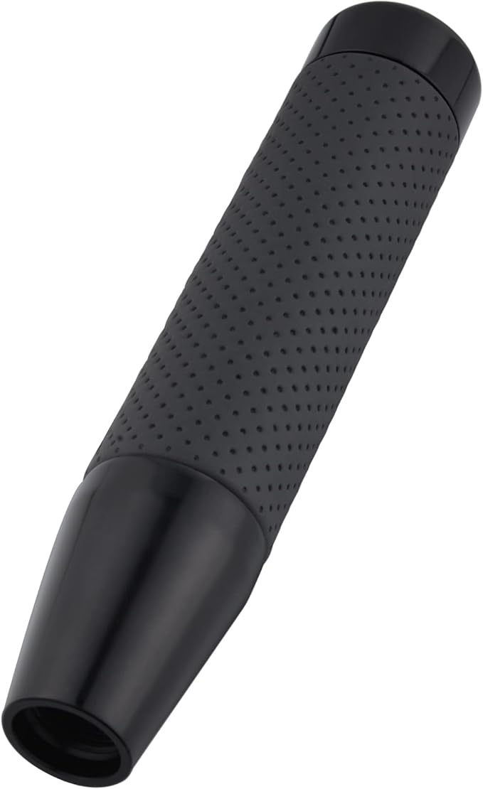 Abfer Weighted Shift Knob Long Stick Gear Shifter Lever Leather Shift Knobs with Adapter for Most Automatic Manual Vehicle Trucks, Black