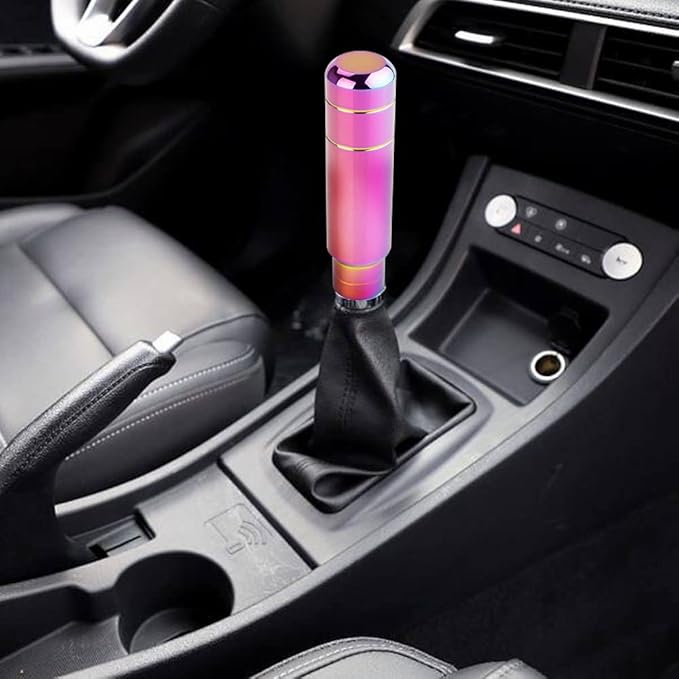 BARTOO Aluminum Alloy Heavy Weighted Shifter Knob, 5" Auto Gear Shift Knob, Car Gear Lever Stick Shifter Handle,with 3 Threaded Adapters M8 M10 M12,Fit Most Automatic Manual Vehicle(Neo)
