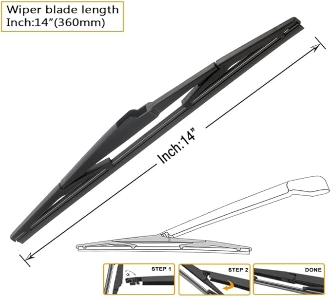 Windshield Wiper Blades (pack of 3pcs) Original Equipment Replacement for 2016-2023 Toyota C-HR CHR 26" + 16" Front Windscreen Wiper and 14" Rear Wiper Blade