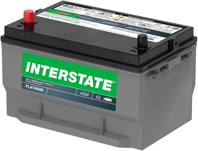 Interstate Batteries Automotive Battery 12V 68Ah (Group Size 65) 750CCA SLI AGM Auto Battery Replacement for Cars, SUVs, Sedans, Trucks (MTX-65)