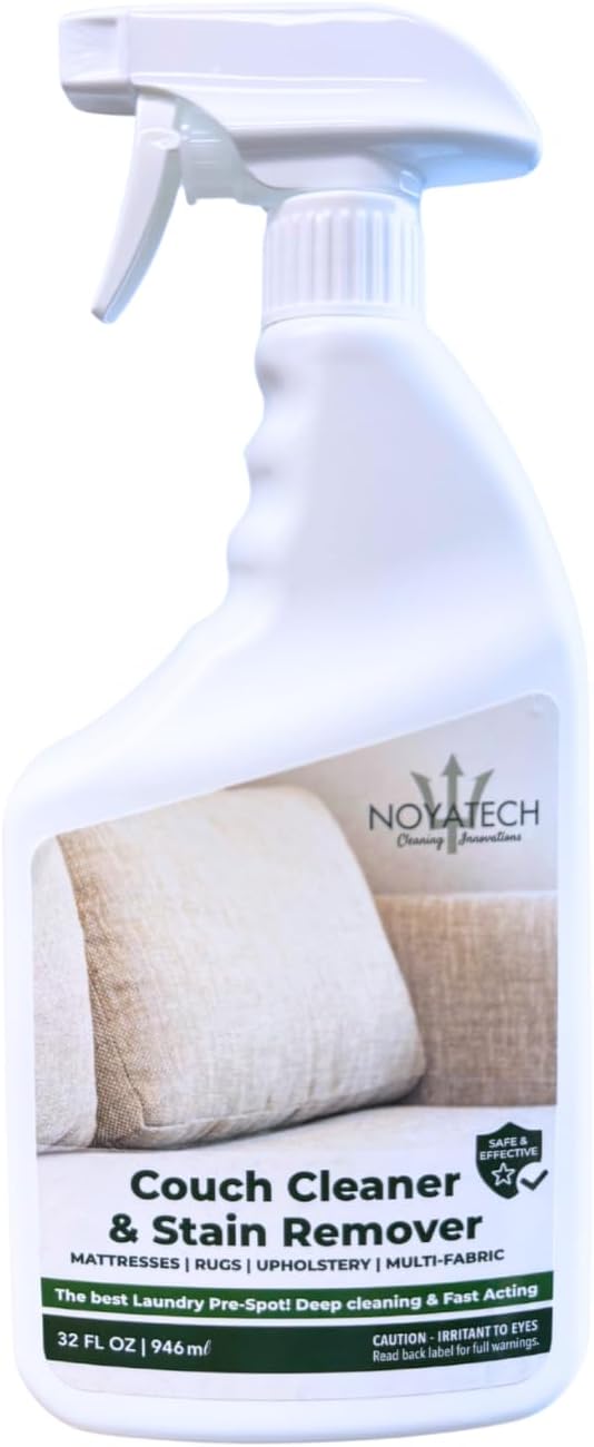 Couch Cleaner and Stain Remover Spray – Professional Strength, Multi-Surface Fabric and Upholstery Cleaner – Pet-Safe, Non-Toxic, Quick-Drying for Couches, Sofas & Car Interiors.