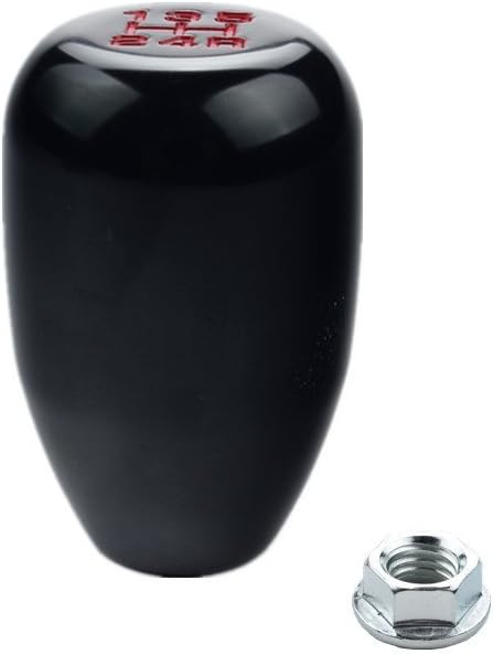 DEWHEL 5 Speed Manual Gearbox Shift Knob M12x1.25 Screw On Aluminum Black