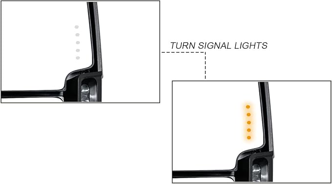Towing Mirrors Compatible for 2014-2018 for Chevy Silverado GMC Sierra Rear View Mirrors Chrome cap with Power Heated Turn Signal Light (Set of 2)
