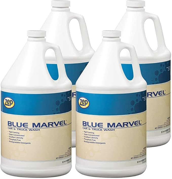 Zep Blue Marvel Car and Truck Wash - 1 Gallon (Case of 4) - 35624