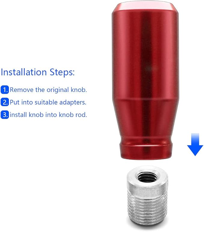 (Red) Weighted Manual Universal Automatic Gear Shifter Shift Knobs Compatible with Manual Cars Most Automatic Cars