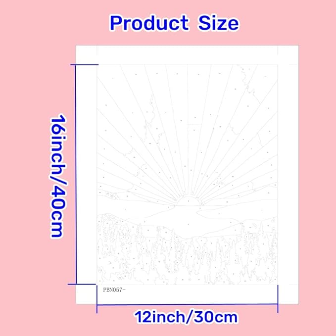 YANXIN Paint by Numbers Kit for Adults Beginners 2 Pack Rolled Paint by Numbers on Canvas for Creative Wall Art Home Decoration with Nice Gift Box 12x16 inch 5758