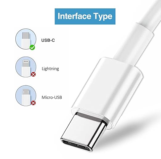 1.6FT Short Car Charger for iPhone 17 16 15 Pro USB A to USB C Cable for Carplay Cable, Charger Charging Cord Type C for iPhone 17 Air 16e 16 15 /Plus Max Charging Cord Replacement (White)