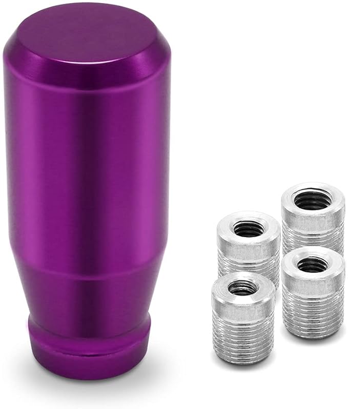 (Purple) Weighted Manual Universal Automatic Gear Shifter Shift Knobs with 4 Adapters Fit Compatible with Manual Cars Most Automatic Cars