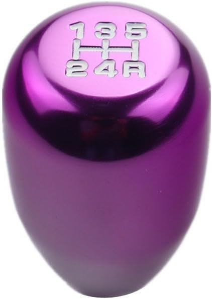 DEWHEL 5 Speed Manual Gearbox Shift Knob M12x1.25 Screw On Aluminum Purple