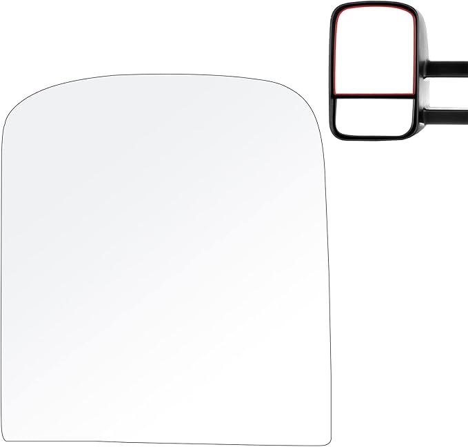 ECCPP Towing Mirror Glass Replacement For 1988-1998 For Chevy/For GMC C1500/K1500 1988-2000 For Chevy/For GMC C2500/K2500/K3500 1988-2001 For Chevy C3500 Right Side Upper Flat Glass Tow Mirror Glass
