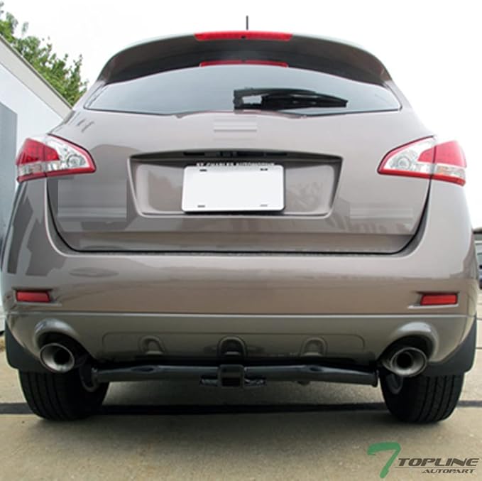 Class 3 III Black 2" Receiver Tube Rear Bumper Trailer Tow Hitch Towing Mount Compatible with 09-14 Murano