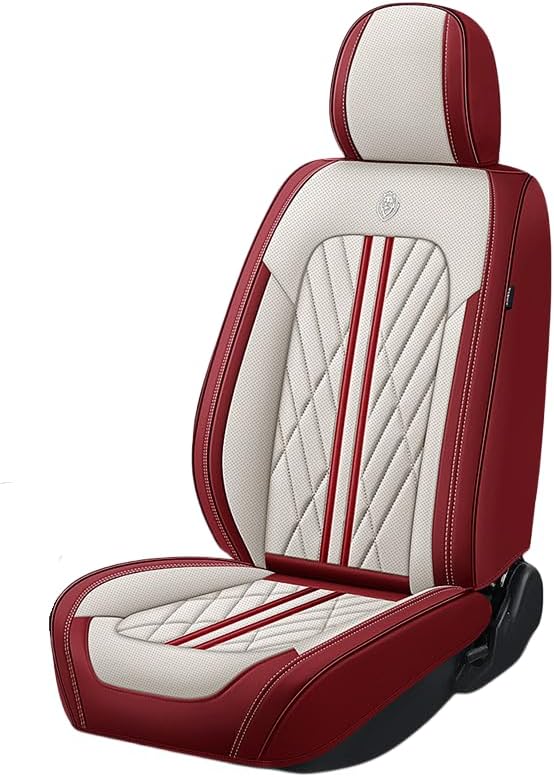 Universal Fit Waterproof Breathable Nappa Leather Automotive Vehicle Car Seat Covers Set Cushion Protector for Sedan SUV