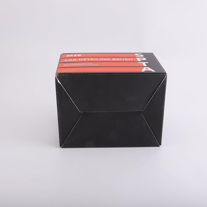 SPTA Ultra Soft Detailing Brush, Car Detail Brush, Orange Handle XL Synthetic Brush - Ultra Soft Bristles, Comes with Storage Rack, Covers Large Area Inside or Outside Vehicles